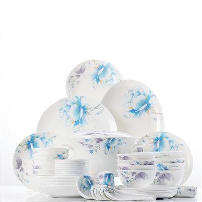 欧美大鸡巴网站48头聆听花开骨瓷礼品餐具套装